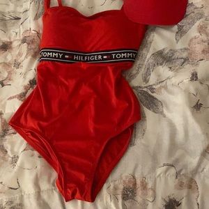 Tommy Hilfiger swimsuit and hat